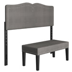 Alabaster 54"/60" Adjustable Headboard with Bench