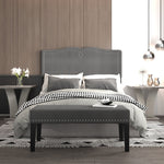 Alabaster 54"/60" Adjustable Headboard with Bench