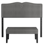Alabaster 54"/60" Adjustable Headboard with Bench