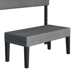 Alabaster 54"/60" Adjustable Headboard with Bench