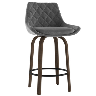 Dynamism 26" Velvet Swivel Stool (Set of 2)