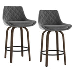 Dynamism 26" Velvet Swivel Stool (Set of 2)