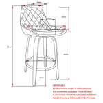 Dynamism 26" Velvet Swivel Stool (Set of 2)