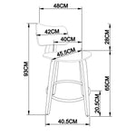 Pinnacle 26" Fabric Swivel Counter Stool