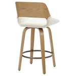 Halo 26" Fabric Swivel Counter Stool