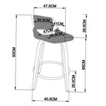 Halo 26" Fabric Swivel Counter Stool