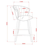 Tempest 26" Swivel Counter Stool