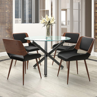 Silhouette/Halo Five-Piece Dining Set