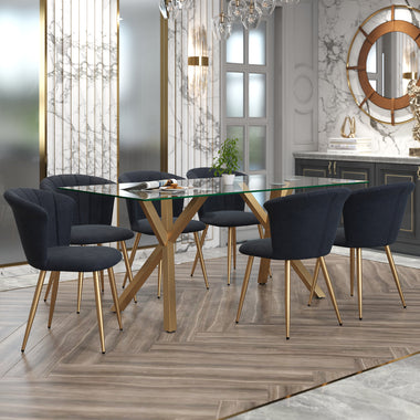 Shadow/Bloom Seven-Piece Dining Set