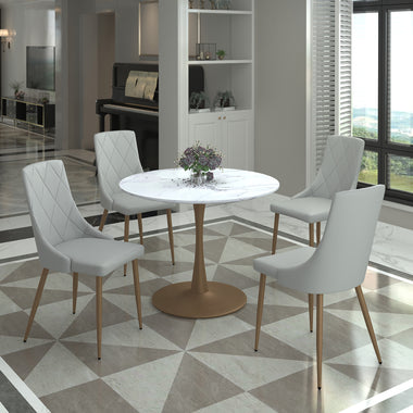 Zircon/Aura Five-Piece Dining Set