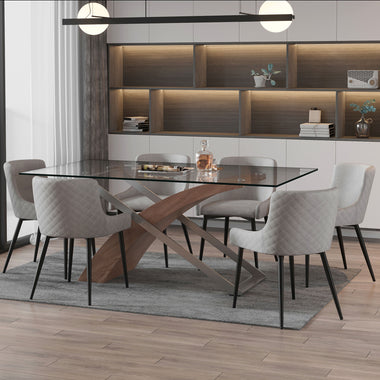 Aurora/Blanco Seven-Piece Dining Set