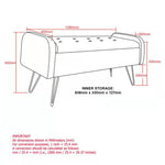 Saffron Storage Ottoman Bench