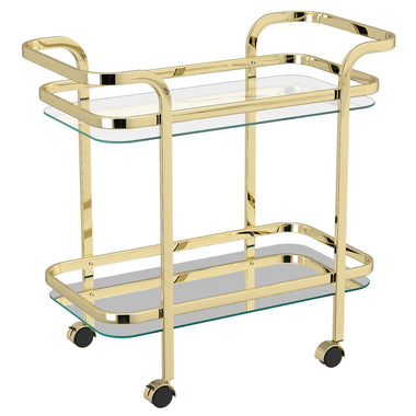 Quartz Two-Tier Bar Cart