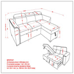 Noble 93.5" Sofa Bed with Storage