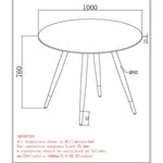 Echo 40" Round Dining Table