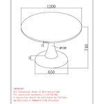 Zircon 48" Round Pedestal Dining Table