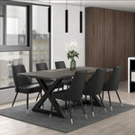 Onyx/Sterling Seven-Piece Dining Set