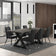 Onyx/Sterling Seven-Piece Dining Set