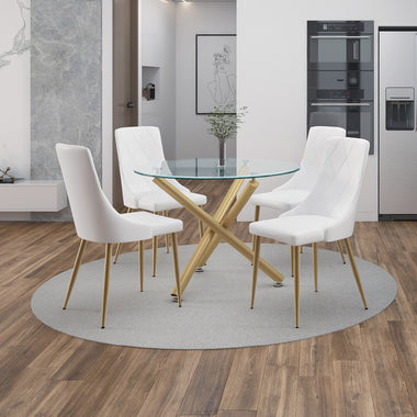 Ethereal/Aura Five-Piece Dining Set