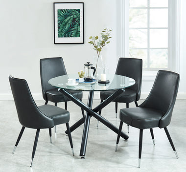 Silhouette/Sterling Five-Piece Dining Set