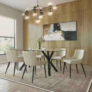 Shadow/Blanco Seven-Piece Dining Set