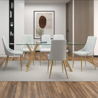 Shadow/Aura Seven-Piece Dining Set