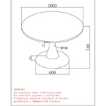 Zircon/Ebony Three-Piece Dining Set