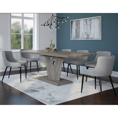 Noir/Blanco Seven-Piece Dining Set