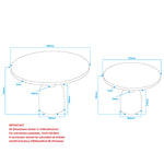 Amour Two-Piece Round Coffee Table Set