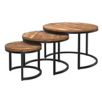 Dominion Three-Piece Round Coffee Table Set