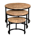 Dominion Three-Piece Round Coffee Table Set