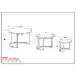 Dominion Three-Piece Round Coffee Table Set