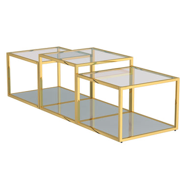 Chateau Three-Piece Multi-Tier Coffee Table Set