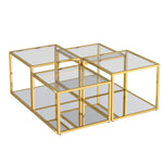 Chateau Four-Piece Multi-Tier Coffee Table Set