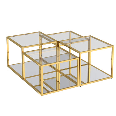 Chateau Four-Piece Multi-Tier Coffee Table Set