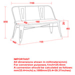 Zenith Bench with Back