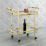 Quartz Two-Tier Bar Cart