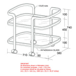 Quartz Two-Tier Bar Cart